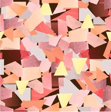Seamless abstract pattern of pieces of paper on a brown background Stock Illustration