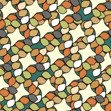 Seamless abstract pattern with red elements. Vector illustration Illustrazione stock