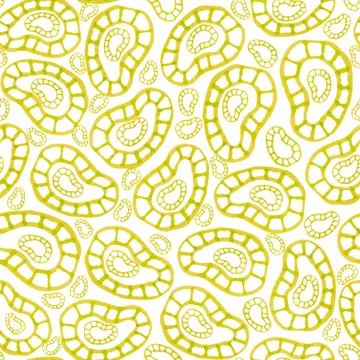 A seamless abstract pattern of rounded shapes created from doodles drawn with Stockillustratie