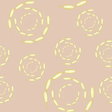 A seamless abstract pattern of rounded shapes created from doodles drawn with イラスト素材