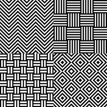Seamless abstract pattern set Stock Illustration