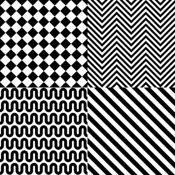 Seamless abstract pattern set Stock Illustration