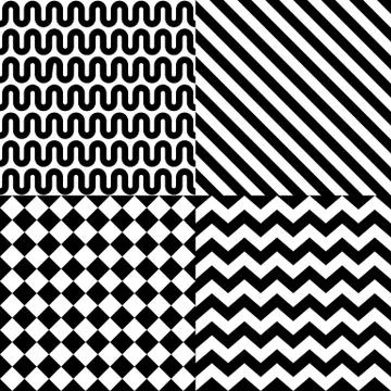 Seamless abstract pattern set Stock Illustration