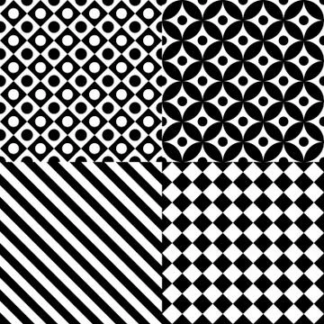 Seamless abstract pattern set Stock Illustration