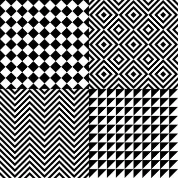 Seamless abstract pattern set Illustrazione stock