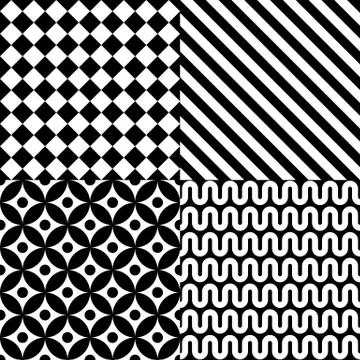 Seamless abstract pattern set Illustrazione stock