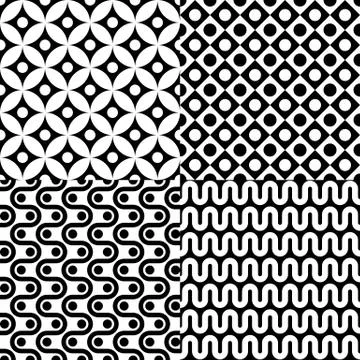 Seamless abstract pattern set Illustrazione stock