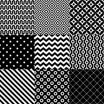 Seamless abstract pattern set Stock Illustration