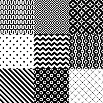 Seamless abstract pattern set Stock Illustration