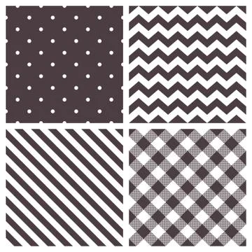 Seamless abstract pattern set Stock Illustration