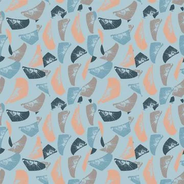 Seamless abstract pattern with shaotic shapes and grunge spots Stock Illustration