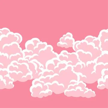 Seamless abstract pattern with sky and clouds Stock Illustration