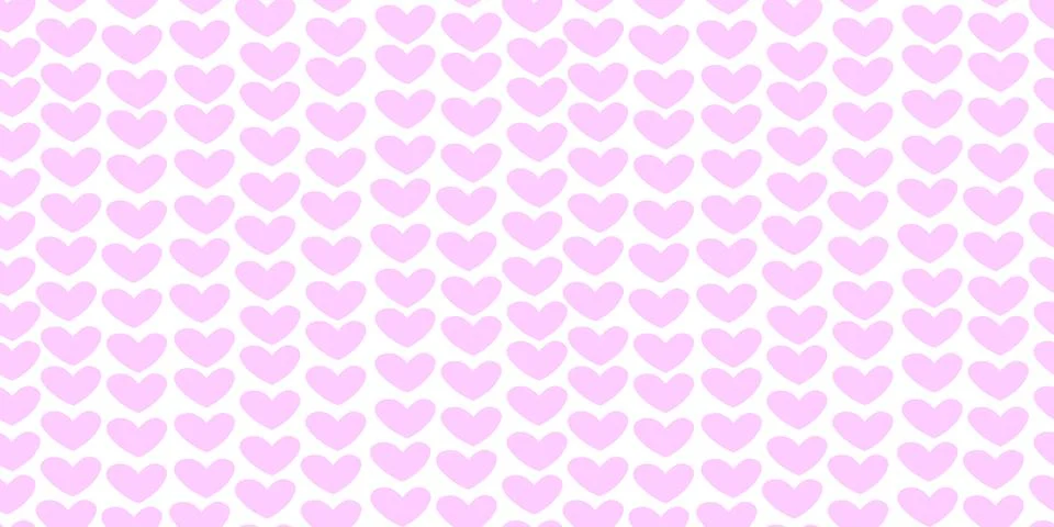 Seamless abstract pattern of small pink hearts on white background. Love ba.. Illustrazione stock