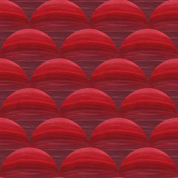 Seamless abstract pattern with stacked gradient red circles Illustrazione stock