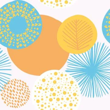 Seamless abstract pattern summer pastel colors. Stock Illustration