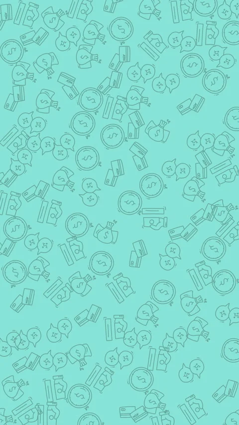 Seamless abstract pattern of technology and business icons on a modern turq.. Stock Footage 339992737
