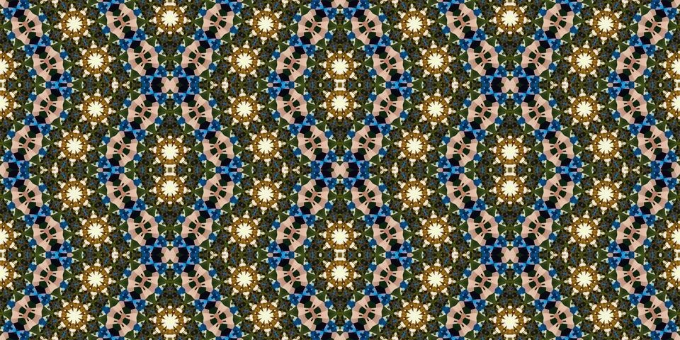 Seamless abstract pattern. the texture of the art is symmetrical Stock Illustration
