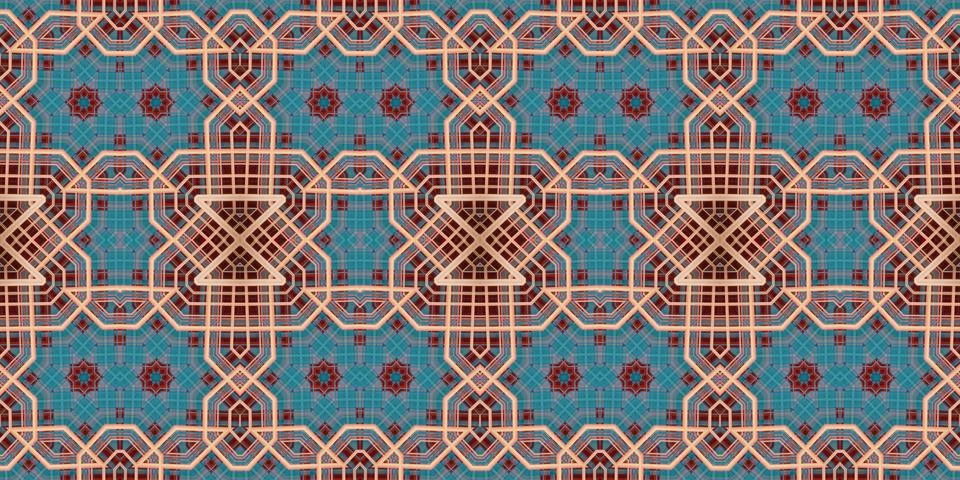 Seamless abstract pattern. the texture of the art is symmetrical Stock Photos