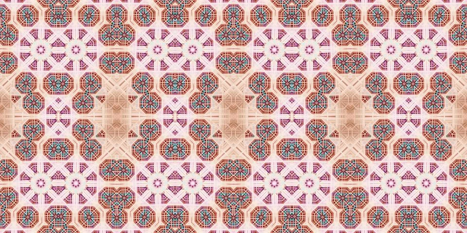 Seamless abstract pattern. the texture of the art is symmetrical Stock Photos