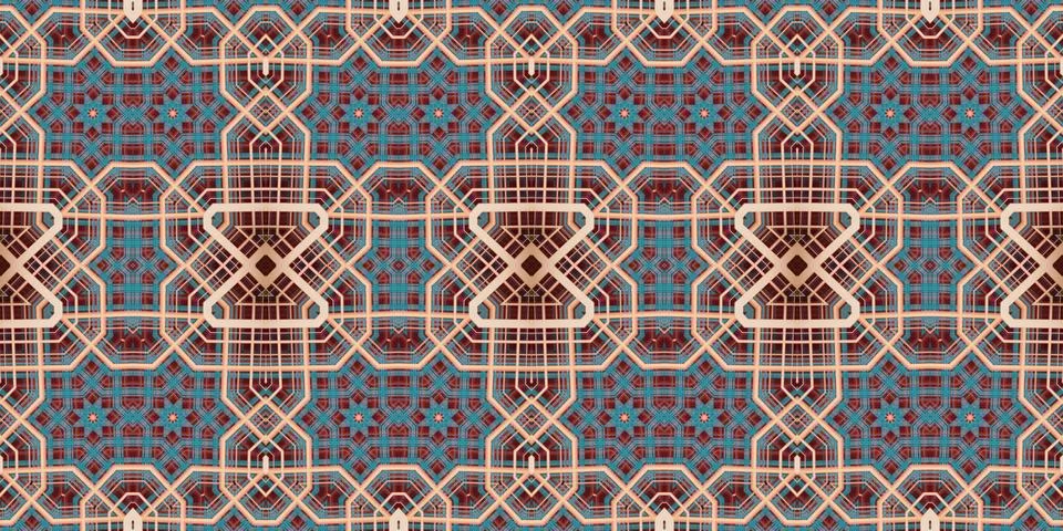 Seamless abstract pattern. the texture of the art is symmetrical Stock Photos
