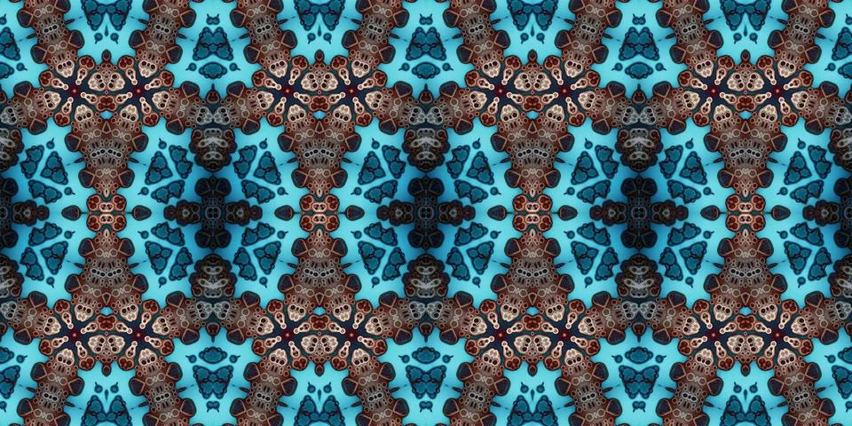 Seamless abstract pattern. the texture of the art is symmetrical Stock Photos