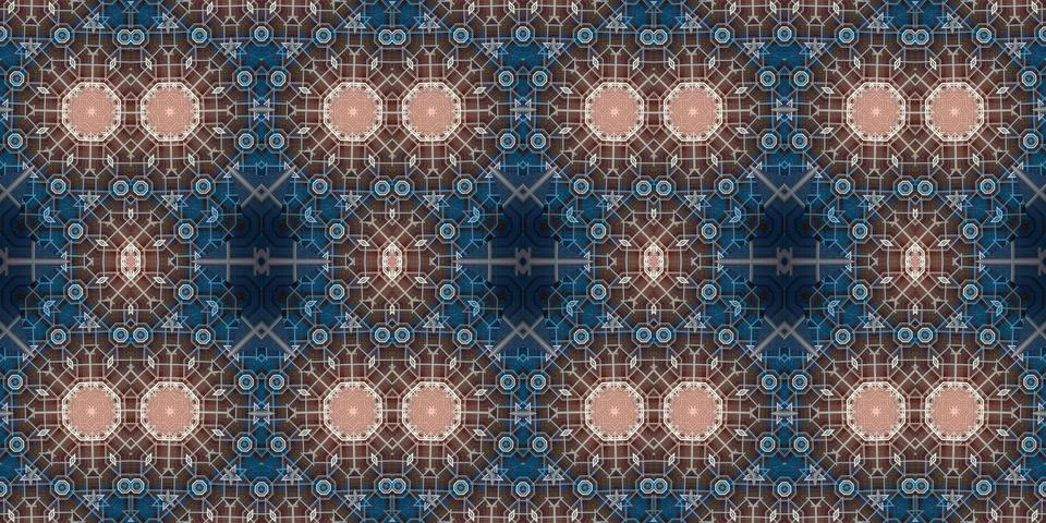 Seamless abstract pattern. the texture of the art is symmetrical Stock Photos