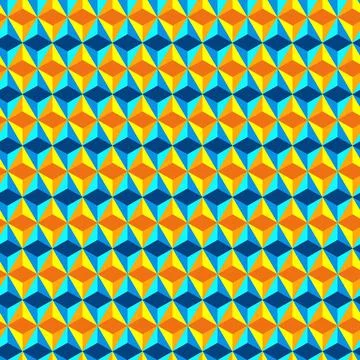 Seamless abstract pattern with triangles and pyramids. Stock Illustration