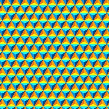 Seamless abstract pattern with triangles and pyramids. Stock Illustration