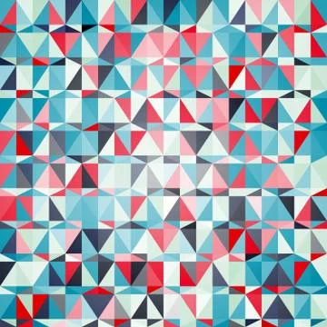 Seamless abstract pattern with triangles Ilustração Stock