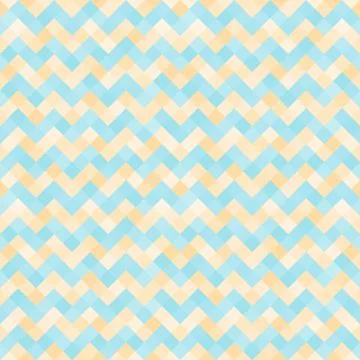 Seamless abstract pattern with turquoise and yellow geometric mosaic zigzag Stock Illustration