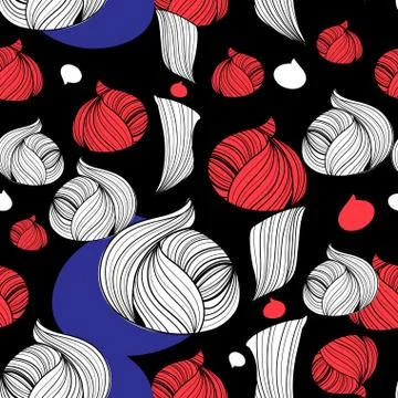 Seamless abstract pattern of unusual graphic elements Illustrazione stock