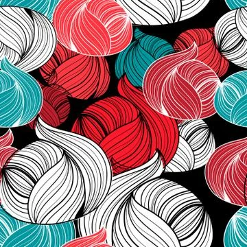 Seamless abstract pattern of unusual graphic elements Illustrazione stock
