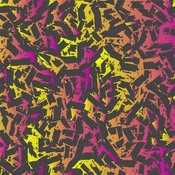 Seamless abstract pattern vector for decor and textile. Red and yellow design Stock Illustration