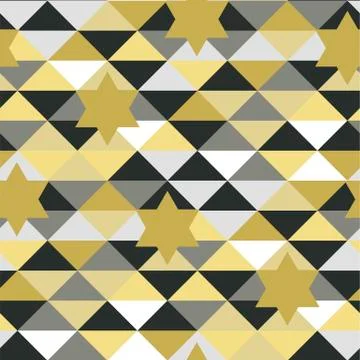 Seamless abstract pattern in vector with stars Stock Illustration