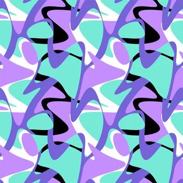 Seamless abstract pattern with wave shapes Stock Illustration