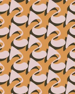 Seamless abstract pattern with wave shapes Stock Illustration