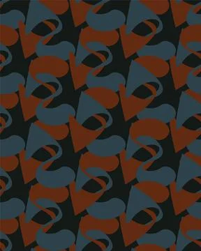 Seamless abstract pattern with wave shapes Stock Illustration