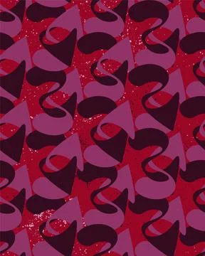 Seamless abstract pattern with wave shapes and grunge dots Stock Illustration