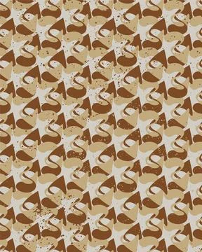 Seamless abstract pattern with wave shapes and grunge dots Stock Illustration