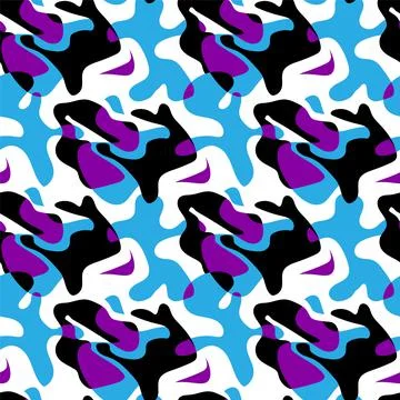 Seamless abstract pattern with wave vector shapes  스톡 일러스트