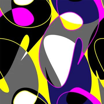 Seamless abstract pattern with wave vector shapes  イラスト素材