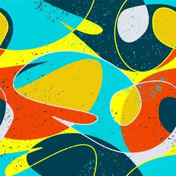 Seamless abstract pattern with wave vector shapes  Stock Illustration