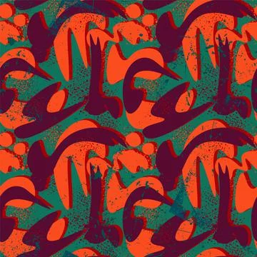 Seamless abstract pattern with wave vector shapes for prints, texture, textile Illustrazione stock