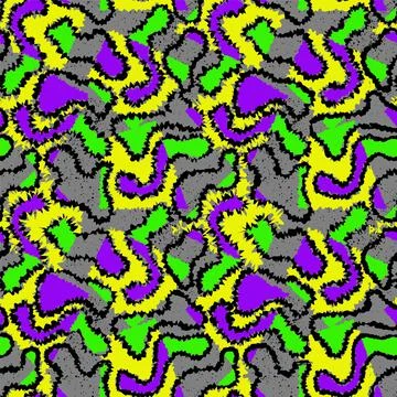 Seamless abstract pattern with wave vector shapes for prints, texture, textile Stock Illustration