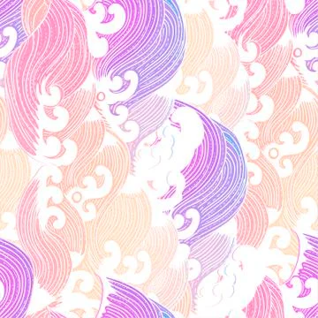 Seamless abstract pattern, waves background Illustrazione stock