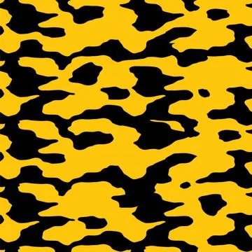 Seamless abstract pattern. Yellow texture wasp, giraffe or leopard skin. Mode Stock Illustration