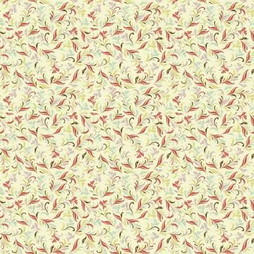 Seamless abstract plants pattern Stock Illustration
