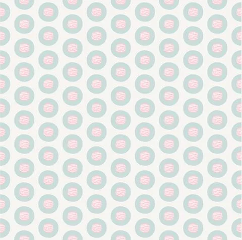 Seamless abstract primitive pattern.Simple hand drawn design dots.Cute pastel Stock Illustration