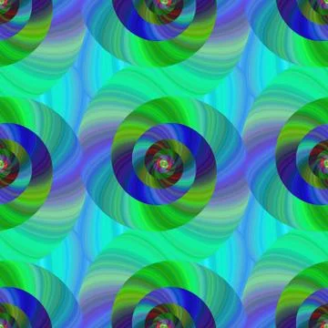 Seamless abstract psychedelic spiral pattern background Stock Illustration