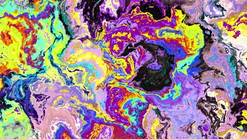 Seamless abstract psychedelic wavy background for loop playback. 4k video Video stock 239541027